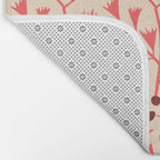 Peachy vintage flowerpattern Bath Mat Gallery Image 2