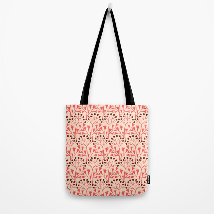 Peachy vintage flowerpattern Tote Bag Gallery Image 2