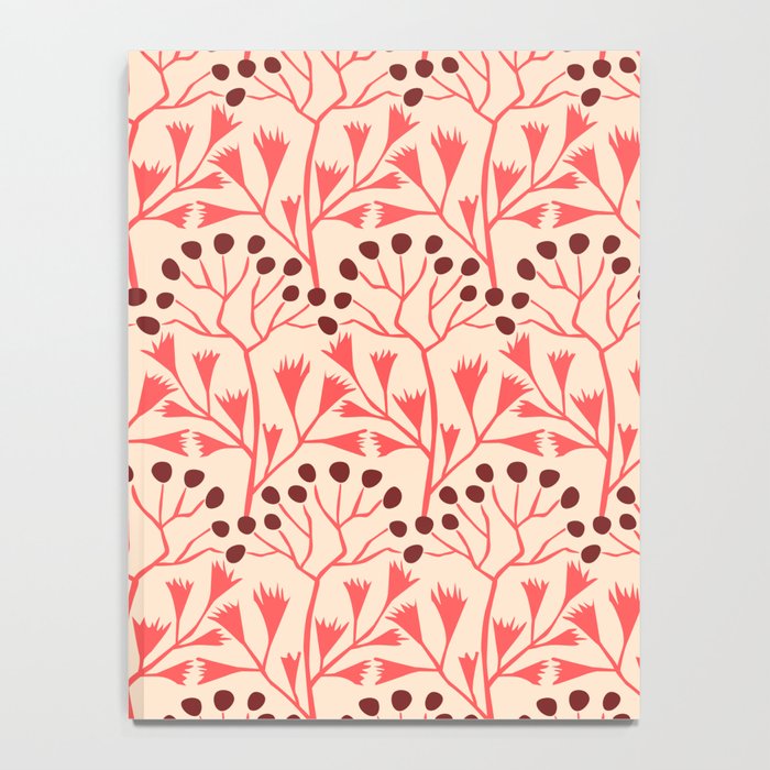 Peachy vintage flowerpattern Notebook Gallery Image 4