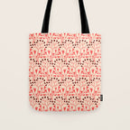 Peachy vintage flowerpattern Tote Bag Gallery Image 1