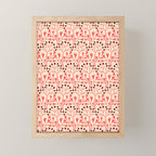 Peachy vintage flowerpattern Mini Art Print Gallery Image 1