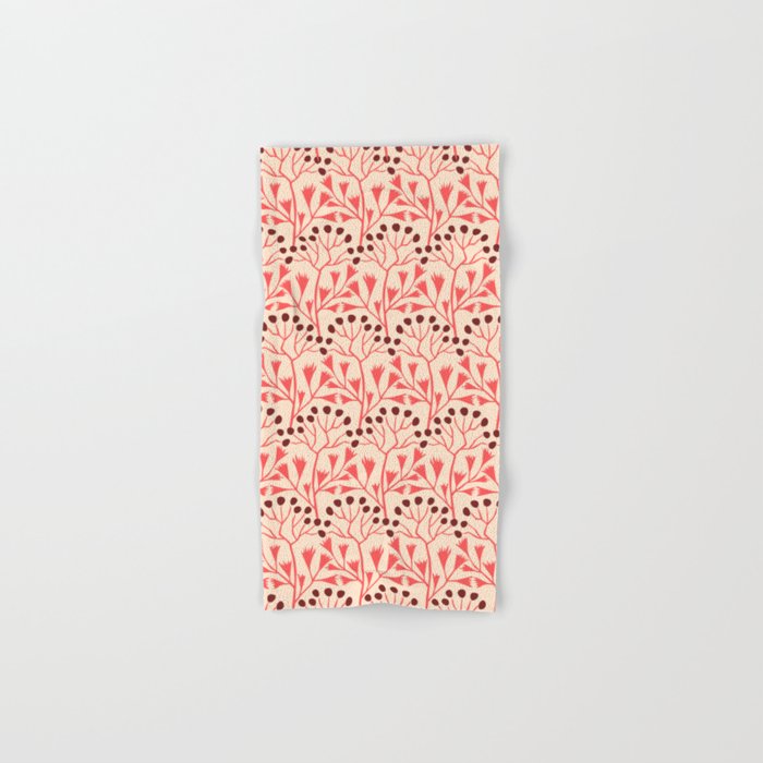 Peachy vintage flowerpattern Bath Towel Gallery Image 1