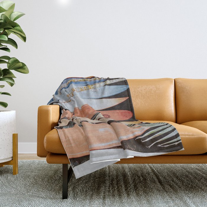 lets surf ii Throw Blanket Gallery Image 1