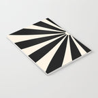 Big Daisy Retro Minimalist Black and Almond Cream Notebook Gallery Image 3
