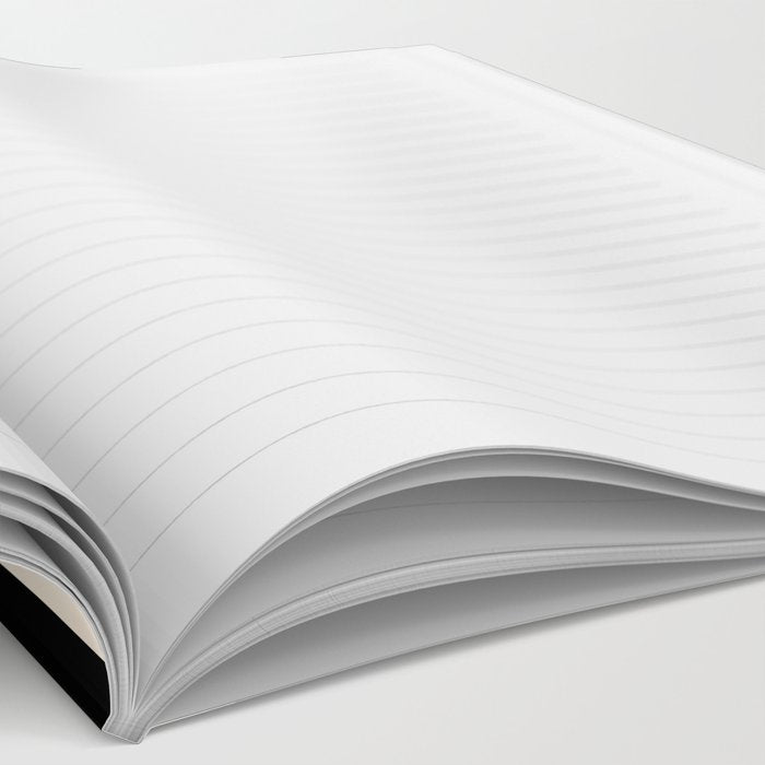 Big Daisy Retro Minimalist Black and Almond Cream Notebook Gallery Image 2