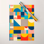Bright Colorful Geometric Modern Vibrant Art Wrapping Paper Gallery Image 1