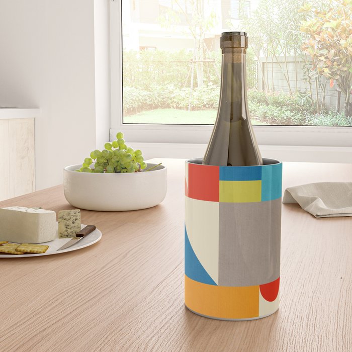 Bright Colorful Geometric Modern Vibrant Art Wine Chiller Gallery Image 4