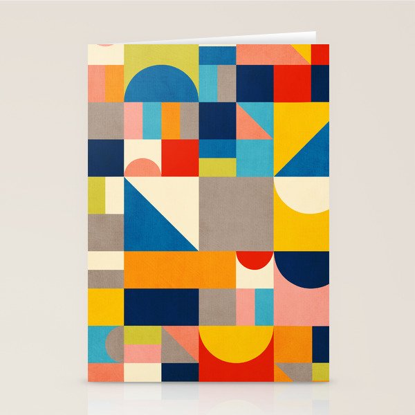 Bright Colorful Geometric Modern Vibrant Art Stationery Card Gallery Image 2