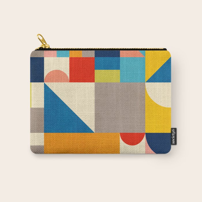 Bright Colorful Geometric Modern Vibrant Art Carry All Pouch Gallery Image 1