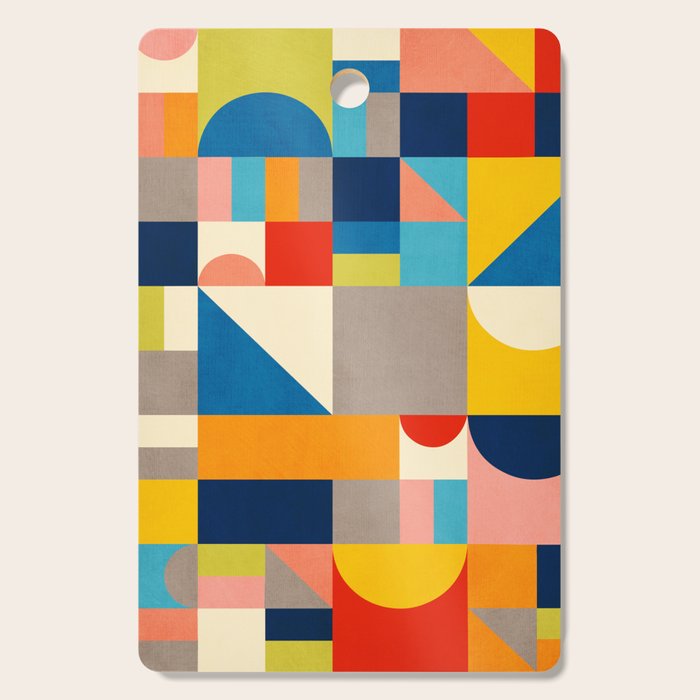 Bright Colorful Geometric Modern Vibrant Art Cutting Board Gallery Image 1