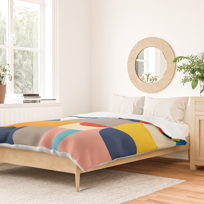 Bright Colorful Geometric Modern Vibrant Art Duvet Cover Gallery Image 2