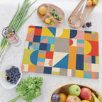 Bright Colorful Geometric Modern Vibrant Art Cutting Board Gallery Image 2