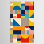 Bright Colorful Geometric Modern Vibrant Art Tablecloth Gallery Image 2