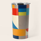 Bright Colorful Geometric Modern Vibrant Art Travel Mug Gallery Image 1