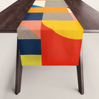 Bright Colorful Geometric Modern Vibrant Art Table Runner Gallery Image 1