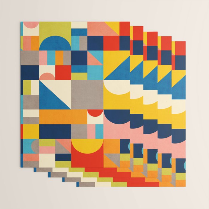 Bright Colorful Geometric Modern Vibrant Art Wrapping Paper Gallery Image 3