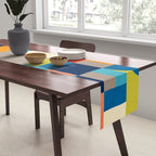 Bright Colorful Geometric Modern Vibrant Art Table Runner Gallery Image 2