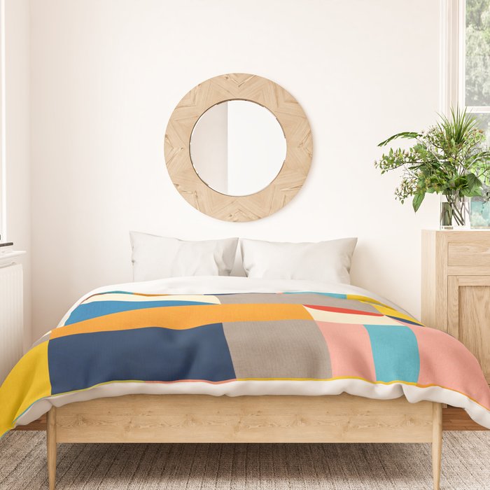Bright Colorful Geometric Modern Vibrant Art Duvet Cover Gallery Image 3