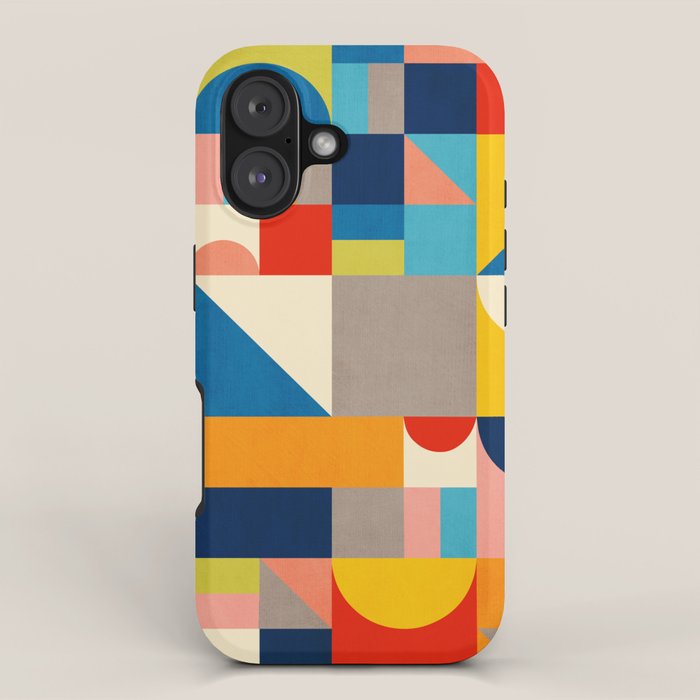 Bright Colorful Geometric Modern Vibrant Art iPhone Case Gallery Image 1