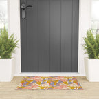 Color Block Monstera Pink + Lavender Welcome Mat Gallery Image 3