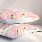 Vintage summer travel postage stamp pattern Pillow Sham Gallery Image 3