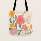 Bold Flowers Tote Bag Gallery Image 1