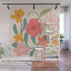 Bold Flowers Wall Mural Gallery Image 1