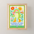 Running on Vibes and Dilly-Dally Mini Art Print Gallery Image 1