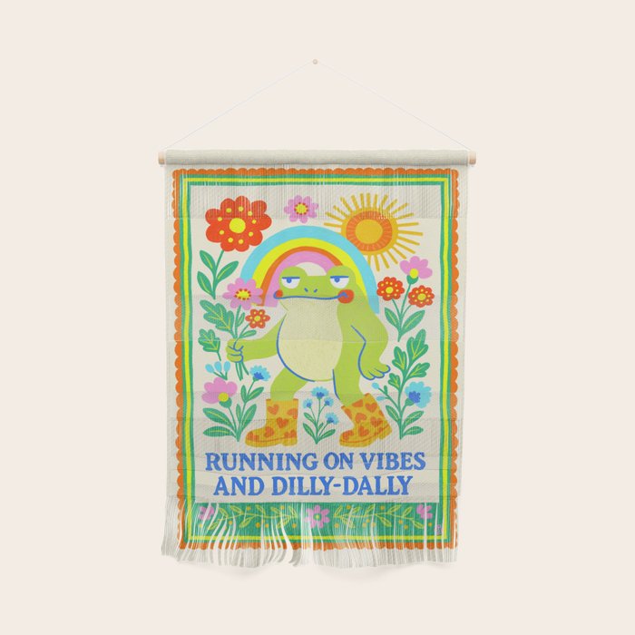 Running on Vibes and Dilly-Dally Wall Hanging Gallery Image 1