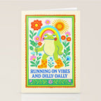 Running on Vibes and Dilly-Dally Stationery Card Gallery Image 2