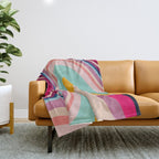 Bohemian nomad fluid Throw Blanket Gallery Image 1