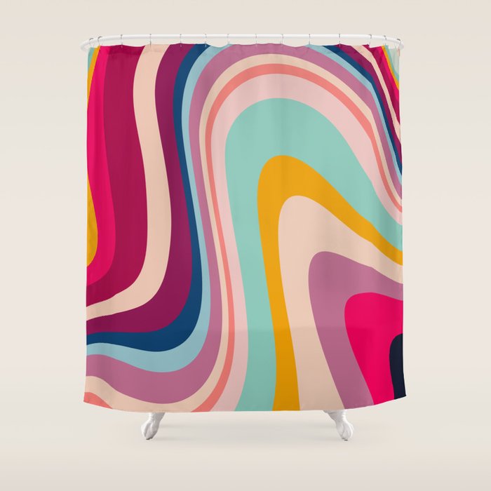 Bohemian nomad fluid Shower Curtain Gallery Image 1