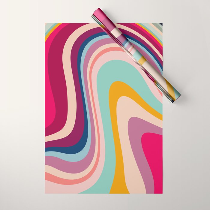 Bohemian nomad fluid Wrapping Paper Gallery Image 1