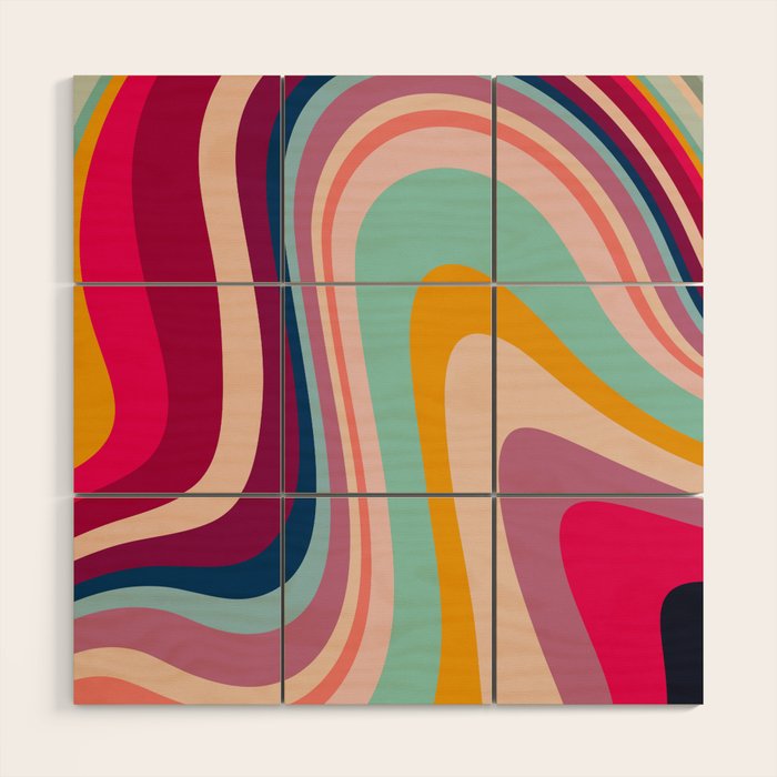 Bohemian nomad fluid Wood Wall Art Gallery Image 1