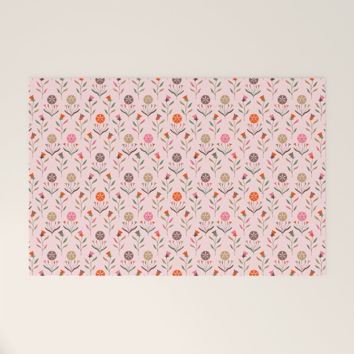 Folk Meadow - Spring Blush Welcome Mat Gallery Image 1