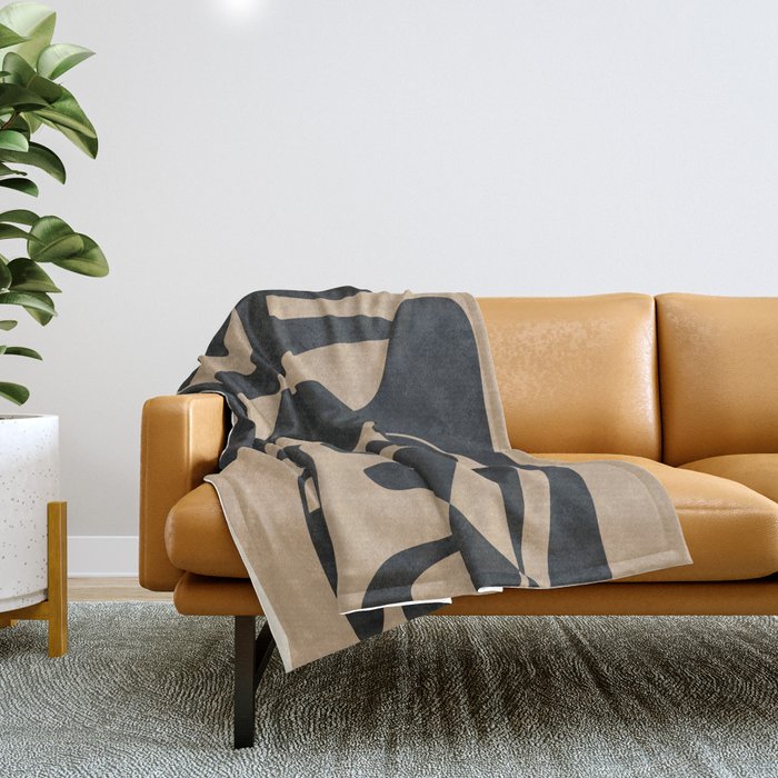 Abstract Ink 1 Throw Blanket Gallery Image 1