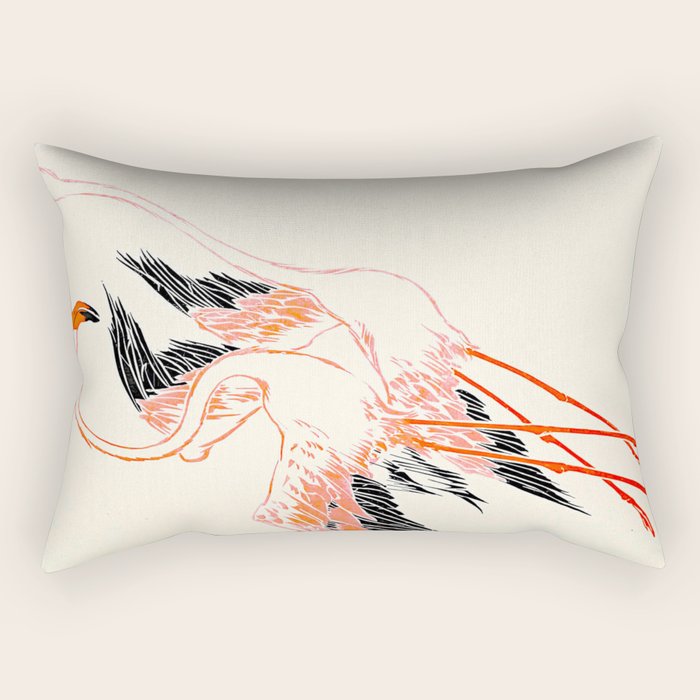 Cocorico cover 1900 Two Pink Flamingos Rectangular Pillow Gallery Image 2