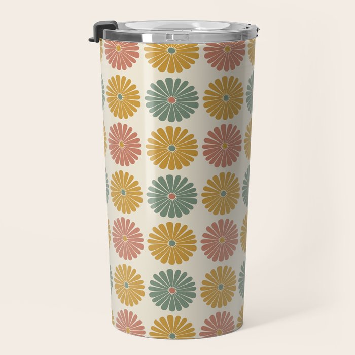 Retro Summer Daisies I Travel Mug Gallery Image 3