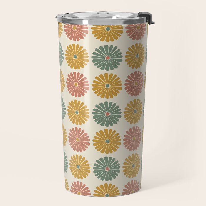 Retro Summer Daisies I Travel Mug Gallery Image 2