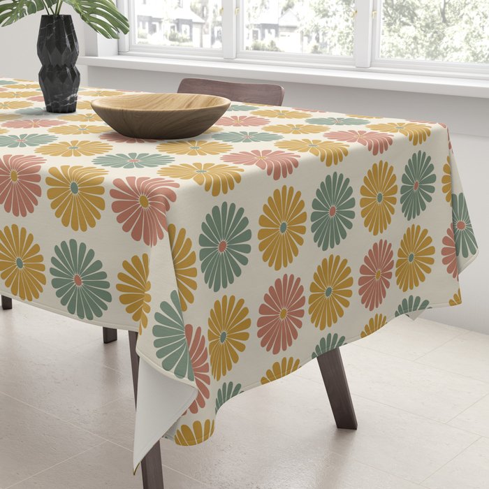 Retro Summer Daisies I Tablecloth Gallery Image 3