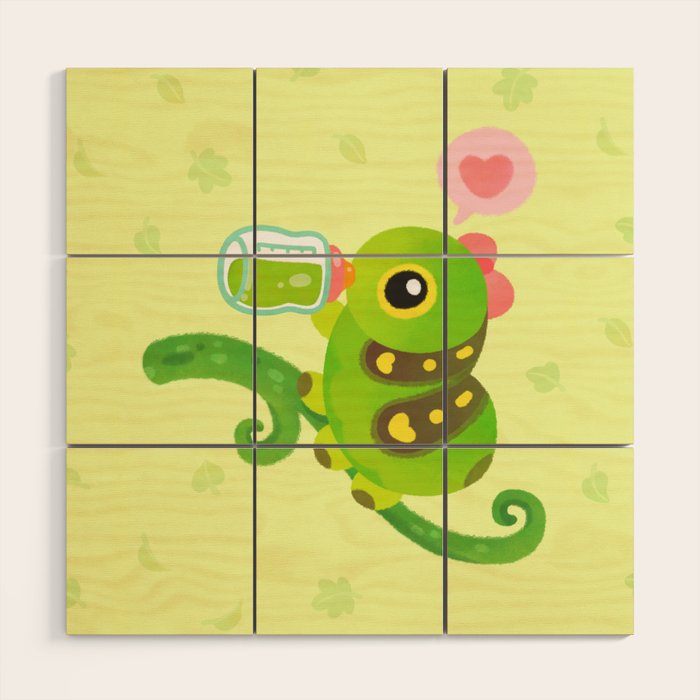 Leaf Milk Wood Wall Art Gallery Image 1