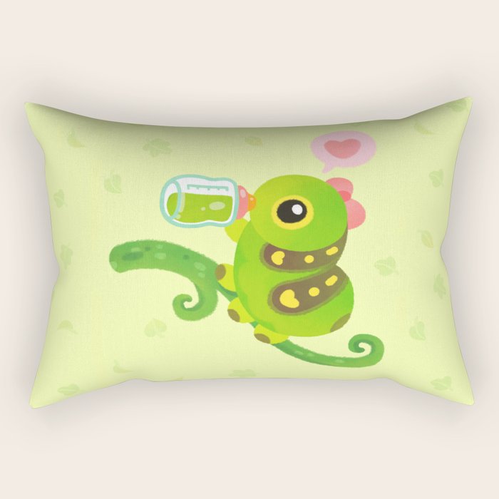 Leaf Milk Rectangular Pillow Gallery Image 2