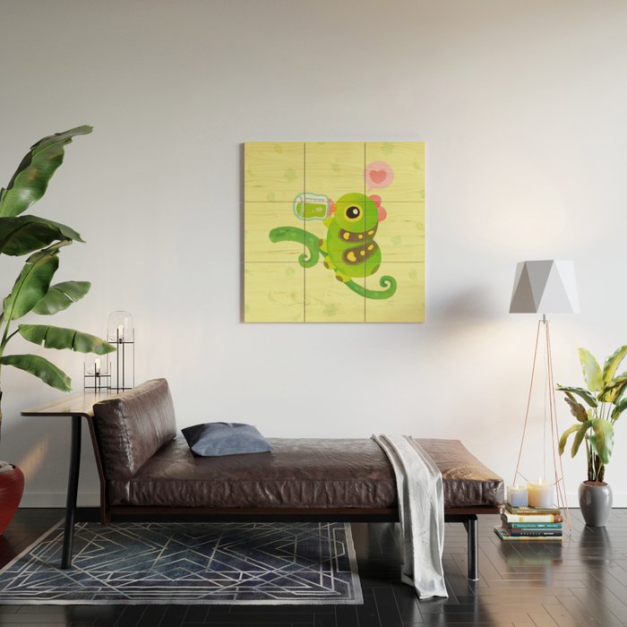 Leaf Milk Wood Wall Art Gallery Image 2