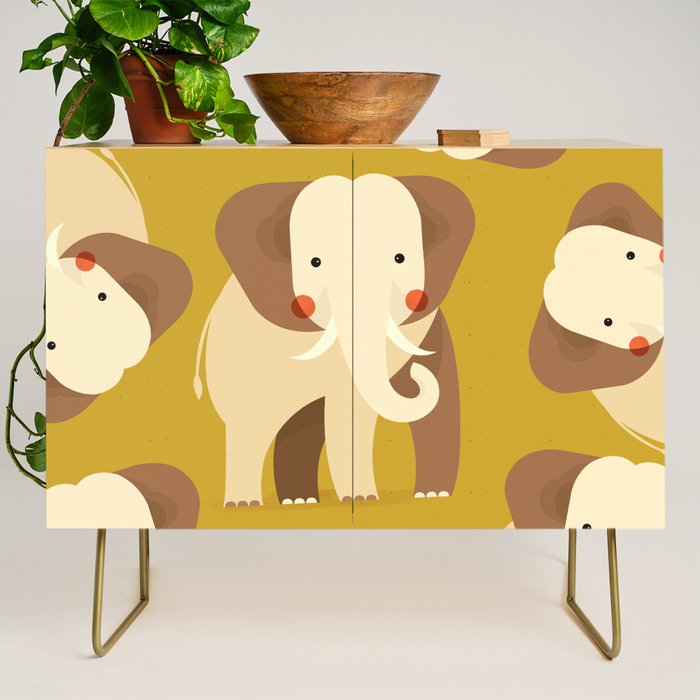 Elephant, Animal Portrait Credenza Gallery Image 1