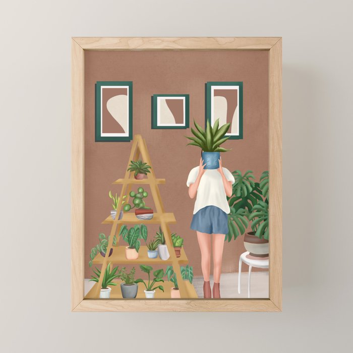 Wooden floors, walls and window sills Mini Art Print Gallery Image 1