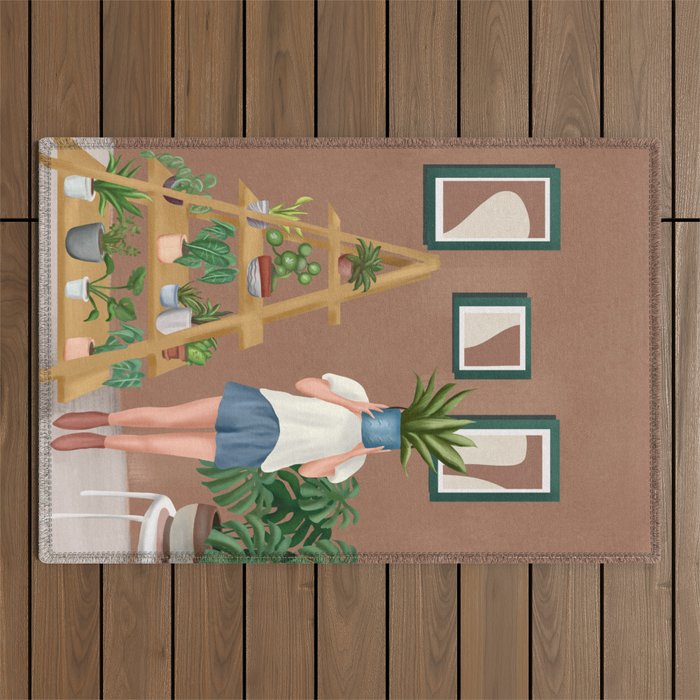 Wooden floors, walls and window sills Outdoor Rug Gallery Image 1