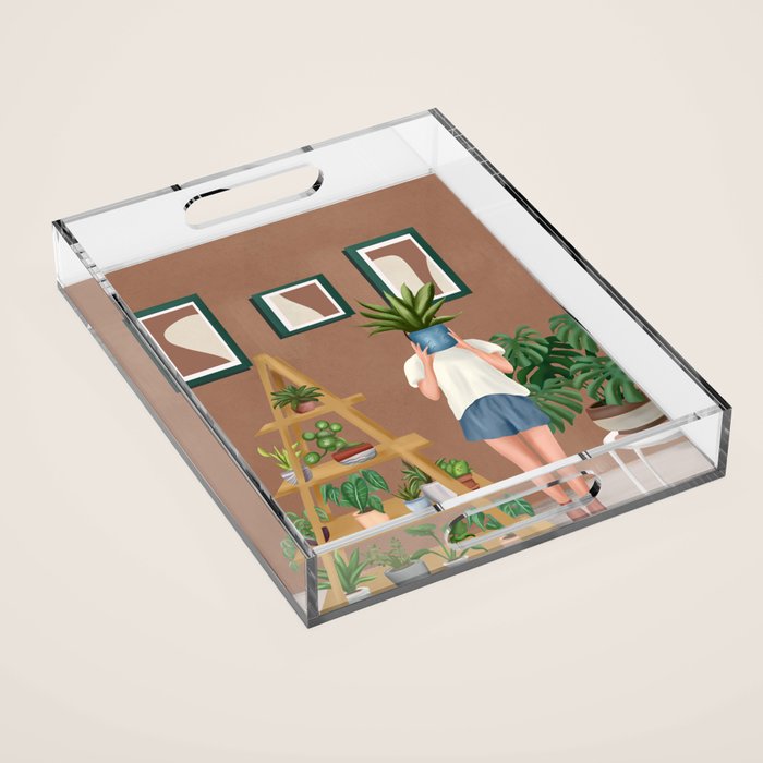 Wooden floors, walls and window sills Acrylic Tray Gallery Image 1