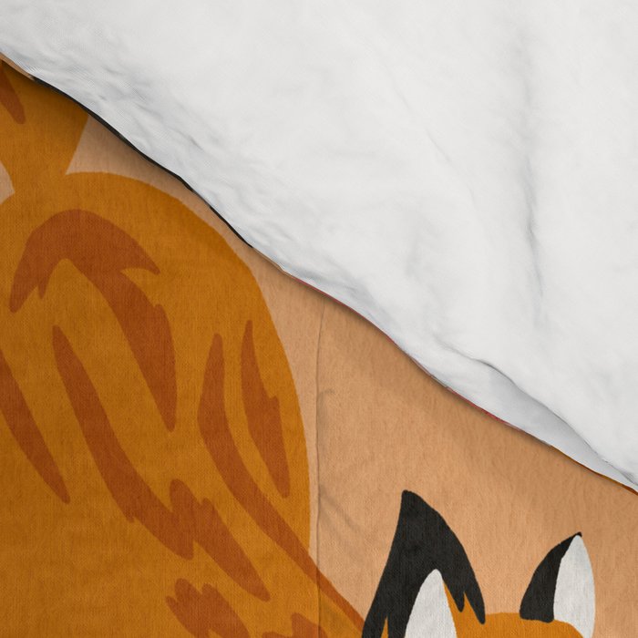 Foxes & Blooms - Melon Palette Comforter Gallery Image 4
