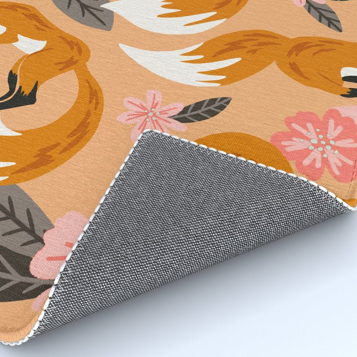 Foxes & Blooms - Melon Palette Rug Gallery Image 4
