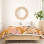 Foxes & Blooms - Melon Palette Duvet Cover Gallery Image 3
